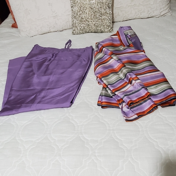 Pappel 2 piece silk pant set size 12P - Picture 1 of 13